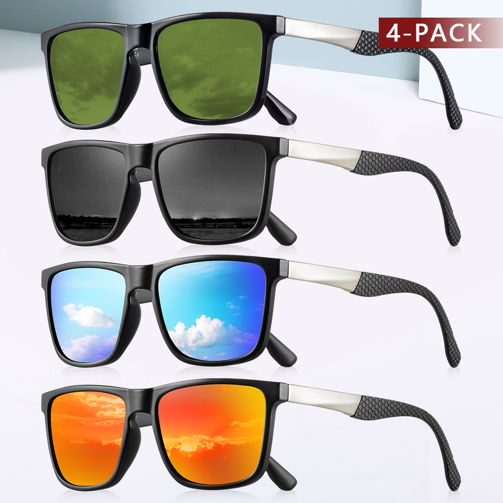 Fishing Sunglasses Polarized - CRIXALIS 4 pezzi occhiali da sole